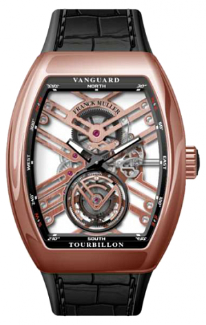 Replica Franck Muller Vanguard Tourbillon Skeleton watch V 45 T SQT RG